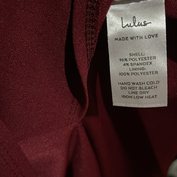 Lulus size small spaghetti strap maroon dress NWT - Picture 7 of 9